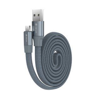 Кабель Devia Ring Y1 microUSB 2.4A 0.8M Серый 17422 фото