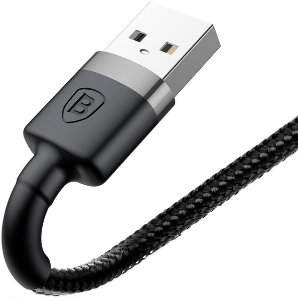 Кабель Baseus Cafule USB 2.0 to Lightning 1.5A 2M Черный/Серый (CALKLF-CG1) 16576 фото