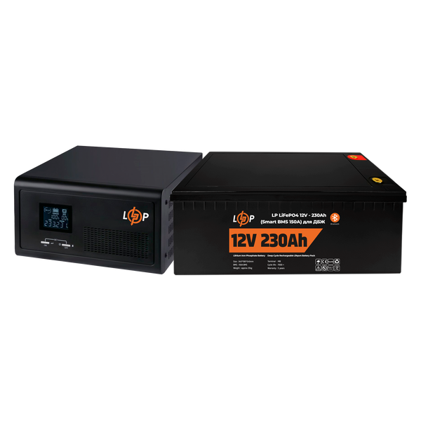 Комплект резервного живлення для котла LP (LogicPower) ДБЖ + літієва (LiFePO4) батарея (UPS 430VA + АКБ LiFePO4 2944W) 20480 фото