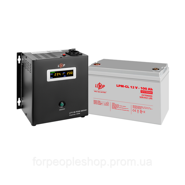 Комплект резервного живлення ДБЖ + гелева батарея (UPS W500 + АКБ GL 1200Wh) 30709 фото