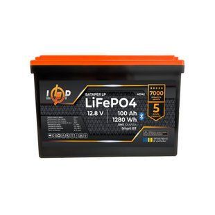 Акумулятор LP LiFePO4 12,8V - 100 Ah (1280Wh) (BMS 100A/50А) пластик Smart BT 40942 фото