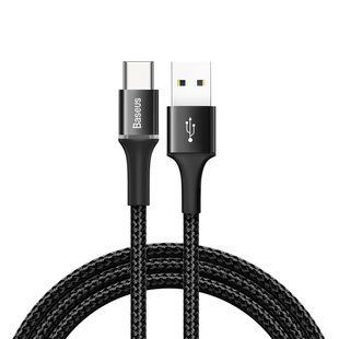 Кабель Baseus Halo USB 2.0 to Type-C 2A 2M Черный (CATGH-C01) 16637 фото