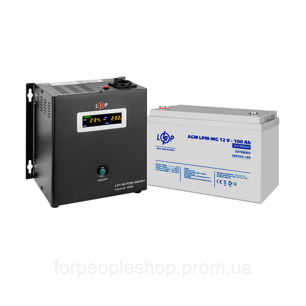 Комплект резервного живлення ДБЖ + мультигелева батарея (UPS W500 + АКБ MG 1200Wh) 30712 фото
