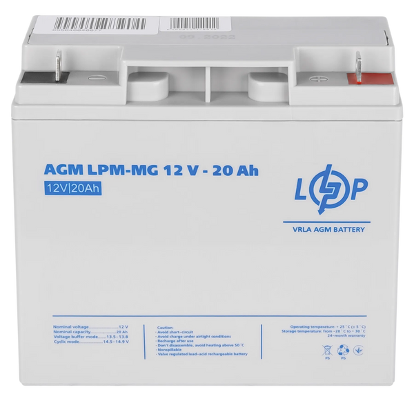 Акумулятор мультигелевий універсальний AGM LogicPower LPM-MG 12V - 20 Ah (6556) 25443 фото