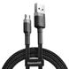 Кабель Baseus Cafule USB 2.0 to microUSB 2.4A 1M Черный/Серый (CAMKLF-BG1) 16649 фото 5