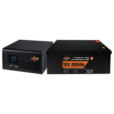 Комплект резервного живлення LP (LogicPower) ДБЖ + літієва (LiFePO4) батарея (UPS 1000VA + АКБ LiFePO4 2560W) 20482 фото