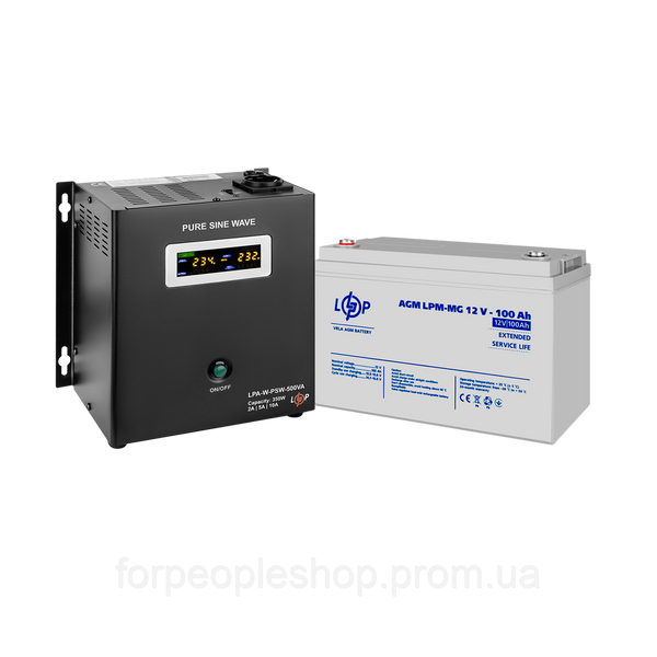 Комплект резервного живлення ДБЖ + мультигелева батарея (UPS W500 + АКБ MG 1200Wh) 30711 фото