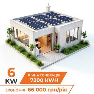 Комплект СЭС DEYE for LP 6 kW - АКБ- 5 ,1 kW (от 2 часов автономности) 38204 фото