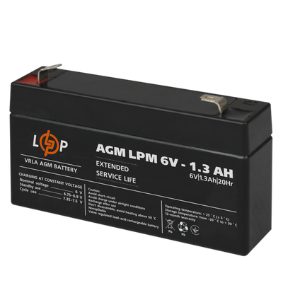 Акумулятор AGM LPM 6V - 1.3 Ah 4157 фото