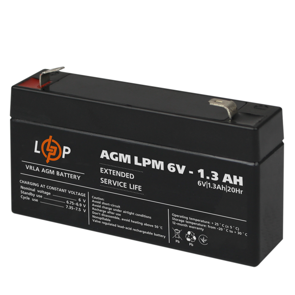 Аккумулятор AGM LogicPower LPM 6-1,3 AH 4157 фото