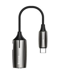 Перехідник Baseus 2-in-1 L60 Type-C to Type-C + 3.5 mm Сірий (CATL60-0A) 16442 фото