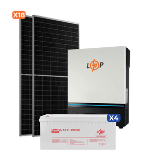Солнечная электростанция (СЭС) 8kW АКБ 9.6kWh (гель) 200 Ah Стандарт 19928 фото