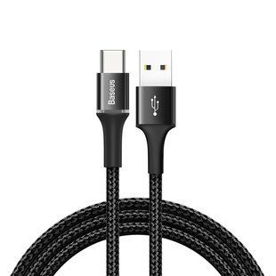 Кабель Baseus Halo USB 2.0 to Type-C 2A 2M Чорний (CATGH-C01) 16637 фото