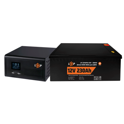 Комплект резервного живлення для котла LP (LogicPower) ДБЖ + літієва (LiFePO4) батарея (UPS 1000VA + АКБ LiFePO4 2944W) 20483 фото
