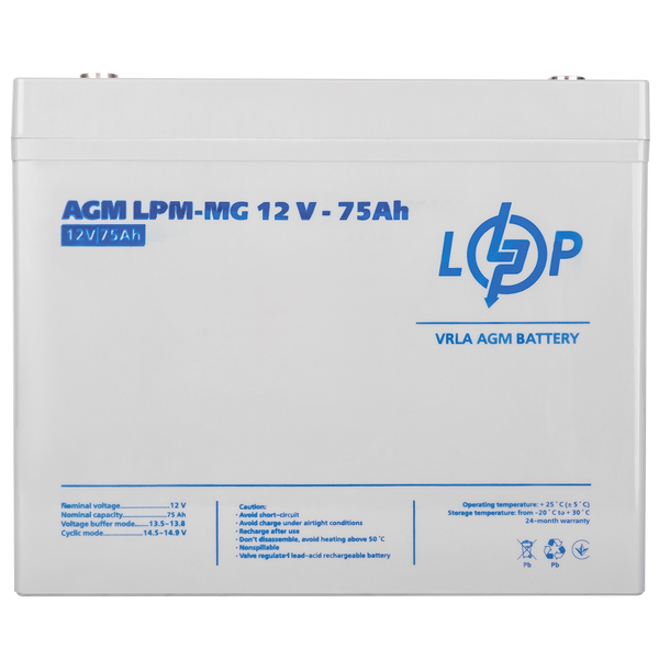 Аккумулятор мультигелевый AGM LPM-MG 12V - 75 Ah 13634 фото