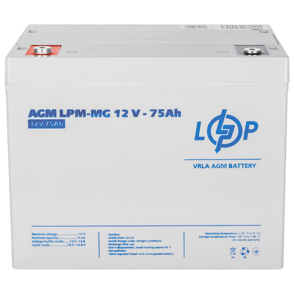 Аккумулятор мультигелевый AGM LPM-MG 12V - 75 Ah 13634 фото