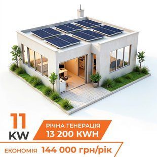 Комплект СЭС гибридная на инверторе LP 11кВт (от 5 часов автономности) 38222 фото
