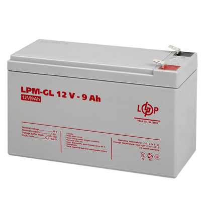 Акумулятор гелевий LPM-GL 12V - 9 Ah 6563 фото