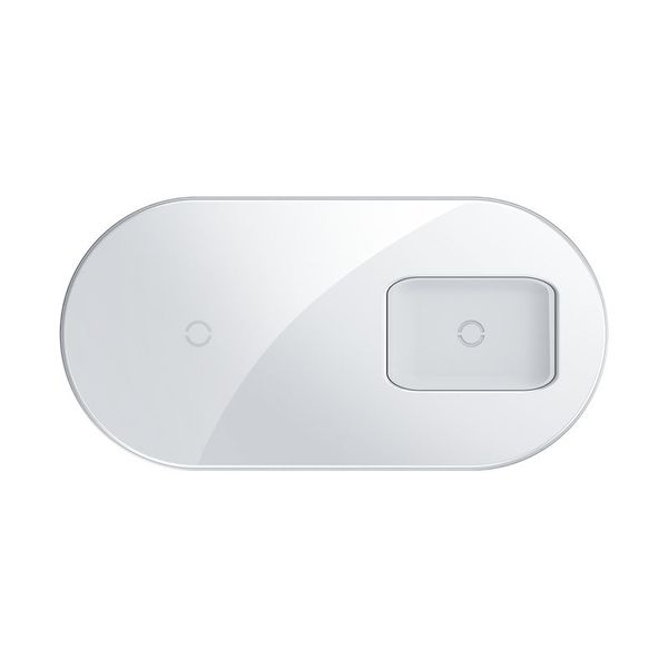 Бездротовий зарядний пристрій Baseus Simple 2 in 1 AirPods Pro Білий (WXJK-C02) 16516 фото