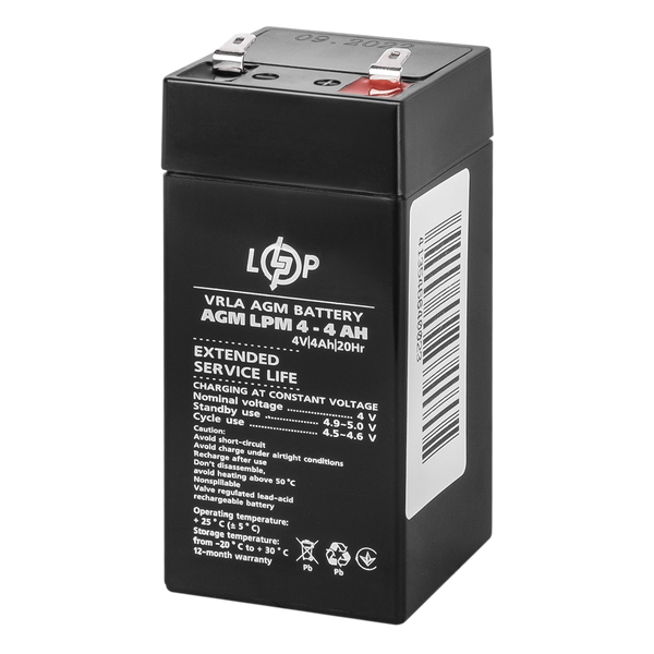 Аккумулятор AGM LogicPower LPM 4-4 AH 4135 фото