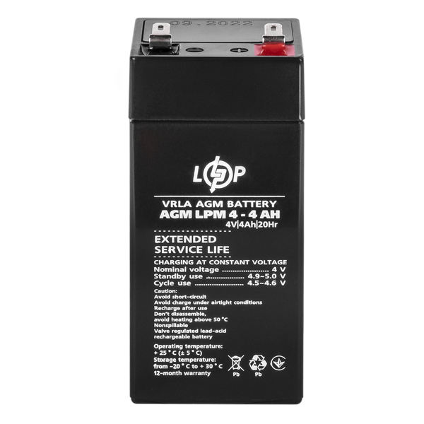 Аккумулятор AGM LogicPower LPM 4-4 AH 4135 фото