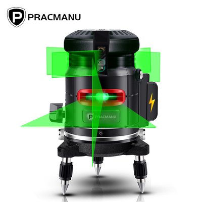 Лазерний рівень 5-лінійний 6-точковий PRACMANU BG5X11 (зелений) 12033 фото