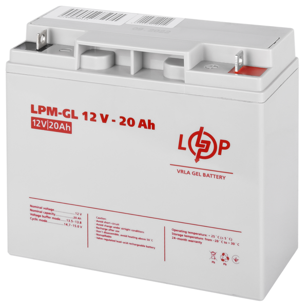 Аккумулятор гелевый LogicPower LPM-GL 12 - 20 AH 5214 фото