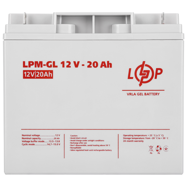 Аккумулятор гелевый LogicPower LPM-GL 12 - 20 AH 5214 фото