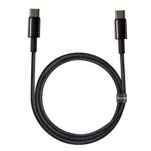 Кабель Baseus Tungsten Gold Type-C to Type-C PD 100W 1M Черный (CATWJ-01) 16669 фото