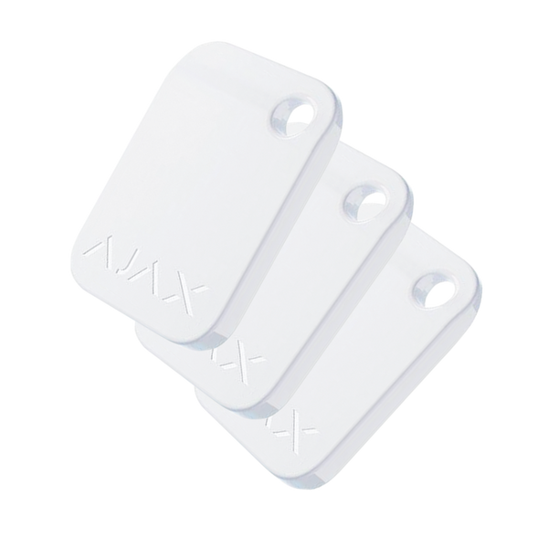 Защищенный бесконтактный брелок для клавиатуры AJAX Tag - 3 шт. (white) 14886 фото