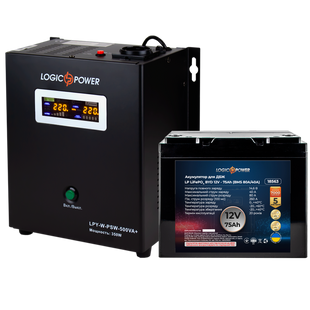Комплект резервного живлення LP (LogicPower) ДБЖ + літієва (LiFePO4) батарея (UPS W500 + АКБ LiFePO4 960W) 19396 фото