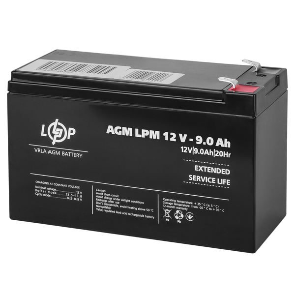 Акумулятор AGM LPM 12V - 9 Ah 3866 фото