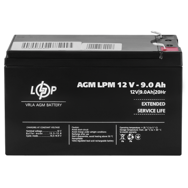 Акумулятор AGM LPM 12V - 9 Ah 3866 фото