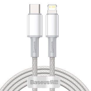 Кабель Baseus High Density Braided Type-C to Lightning PD 20W 2M Белый (CATLGD-A02) 16662 фото
