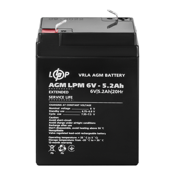 Аккумулятор AGM LogicPower LPM 6-5,2 AH 4158 фото