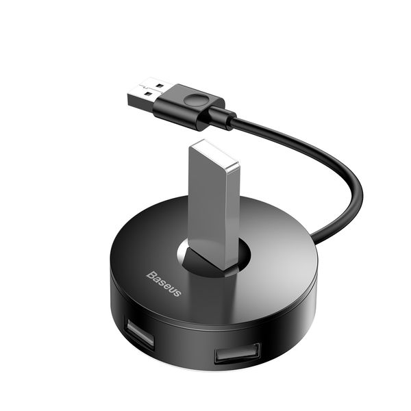 USB Hub Baseus Round Box USB3.0 to USB3.0*1 + USB2.0*3 Черный (CAHUB-F01) 16719 фото