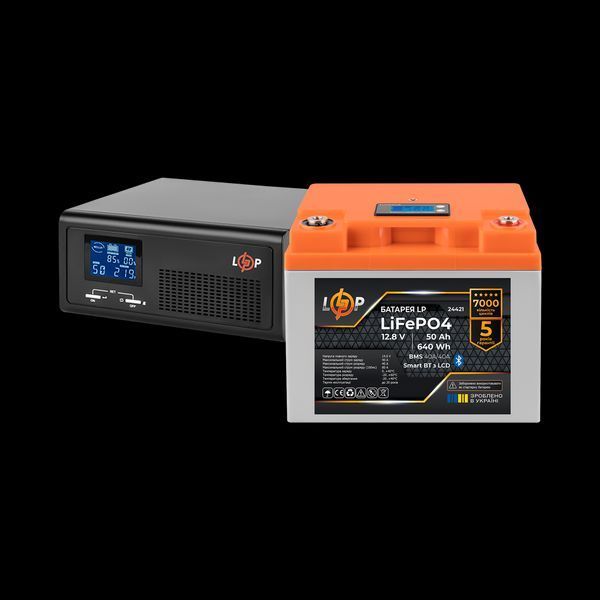 Комплект резервного живлення LP (LogicPower) ДБЖ + літієва (LiFePO4) батарея (UPS В430VA + АКБ LiFePO 37440 фото