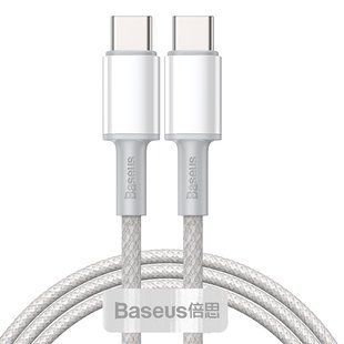 Кабель Baseus High Density Braided Type-C to Type-C 100W 1M Белый (CATGD-02) 16651 фото