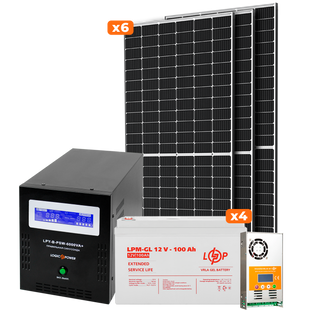 Солнечная электростанция (СЭС) 4kW АКБ 4.8kWh (гель) 100 Ah Стандарт 20328 фото