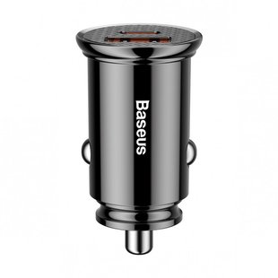 Автомобільний зарядний пристрій Baseus Circular Plastic A+C 30 W PPS Car Charger Чорний (CCALL-YS01 18651 фото