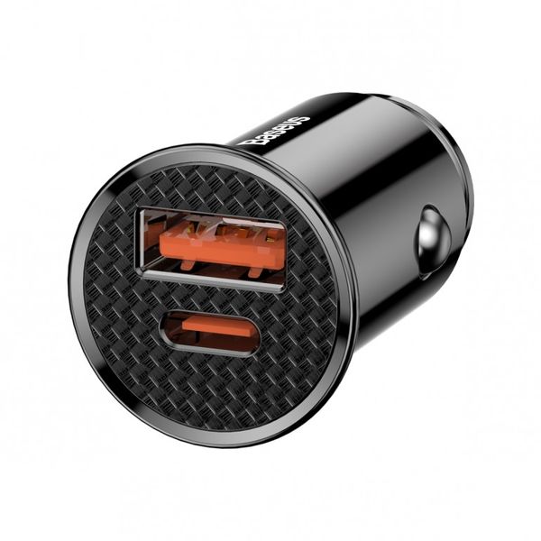 Автомобильное зарядное устройство Baseus Circular Plastic A+C 30W PPS Car Charger Черный (CCALL-YS01 18651 фото