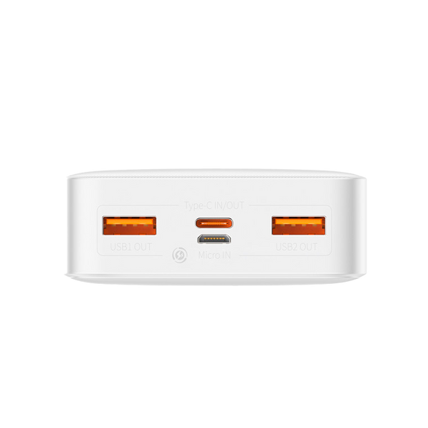 Зовнішній акумулятор Baseus Bipow Digital Display QC 20W 20000mAh Білий PPDML-M02 19610 фото