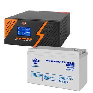 Комплект резервного питания LogicPower ИБП 1050W + мультигелевая батарея 1200Wh(37075) 37075 фото