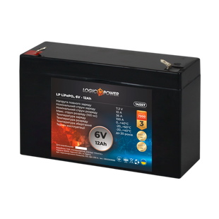 Акумулятор LP LiFePO4 6V - 12 Ah 14557 фото