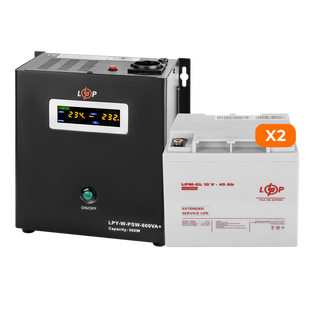 Комплект резервного питания LogicPower W800 + гелевая батарея 1080 Ватт (UPS W800+ АКБ GL 1080W) 23186 фото
