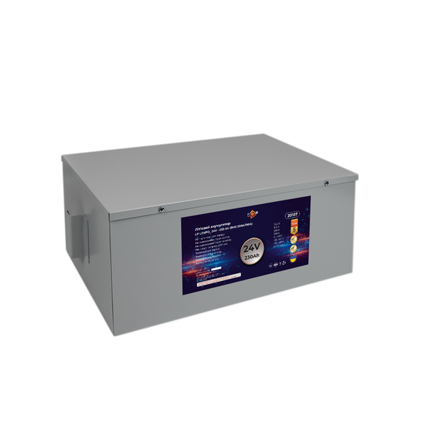 Аккумулятор LP LiFePO4 24V (25,6V) - 230 Ah (5888Wh) (BMS 200A/100A) металл 20107 фото