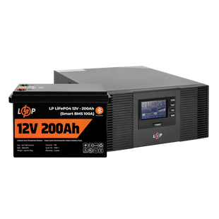 Комплект резервного живлення LP (LogicPower) ДБЖ + літієва (LiFePO4) батарея (UPS B1500+ АКБ LiFePO4 2560W) 22628 фото