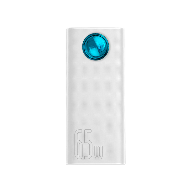 Зовнішній акумулятор Baseus Amblight Digital Display 65 W 30000 mAh Білий (PPLG000102) 20393 фото