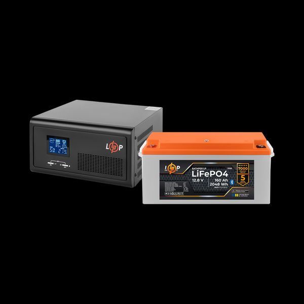 Комплект резервного живлення LP (LogicPower) ДБЖ + літієва (LiFePO4) батарея (UPS В1500 + АКБ LiFePO4 37456 фото