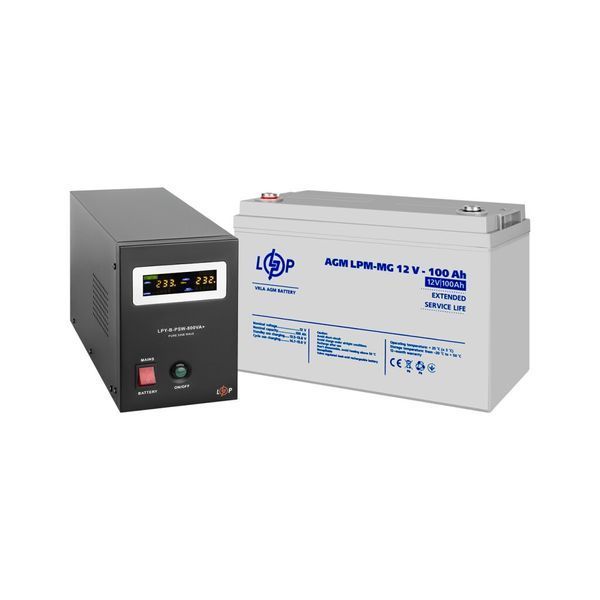 Комплект резервного живлення LogicPower ДБЖ 560W + мультигелева батарея 1200Wh(36973) 36973 фото